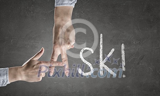 Ask word with fingers instead of letter A Ask word with fingers instead of letter A
