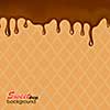 vector holiday background with chocolate stains eps 10