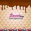 vector holiday background with chocolate stains with place for text