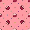 Colorful cupcake party seamless pattern background eps 10