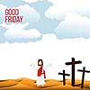 Good Friday background concept with Illustration of Jesus cross eps 10.