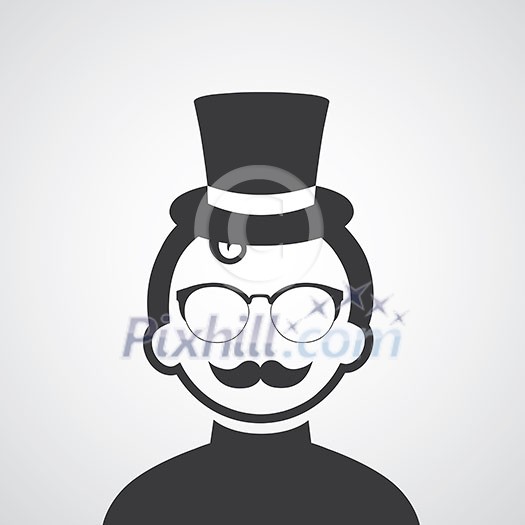 vector symbol hipster man style vector symbol hipster man style