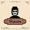 vector character cartoon hipster style  
