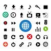 vector music button  icon set  