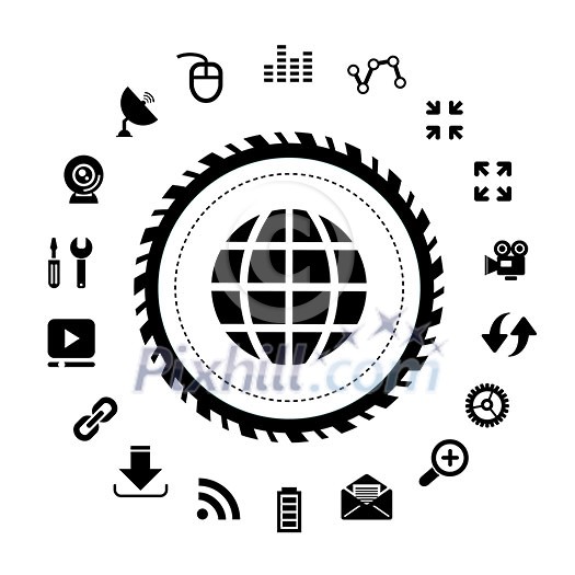 vector web and internet icon set vector web and internet icon set