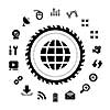 vector web and internet icon set  