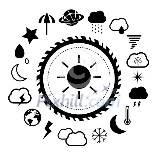 vector basic icon for weather
vector basic icon for weather