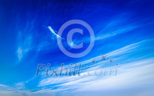 Blue sky with white clouds Blue sky with white clouds