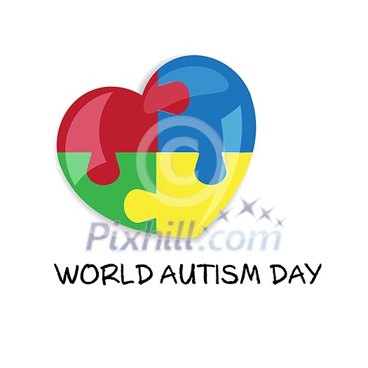 Autism awareness day. Card or poster template. Vector illustration eps 10 Autism awareness day. Card or poster template. Vector illustration eps 10