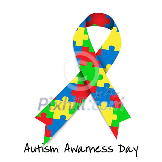 Autism awareness day. Card or poster template. Vector illustration eps 10 Autism awareness day. Card or poster template. Vector illustration eps 10