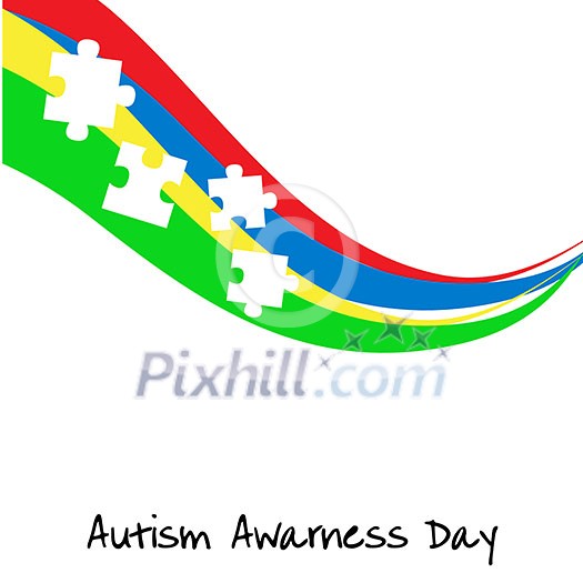 Autism awareness day. Card or poster template. Vector illustration eps 10 Autism awareness day. Card or poster template. Vector illustration eps 10