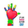 Autism awareness day. Card or poster template. Vector illustration eps 10