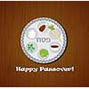 Passover dinner , seder pesach. table with passover plate and traditional food eps 10