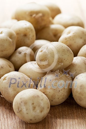 Assorted whole fresh organic mini potatoes vegetables Assorted whole fresh organic mini potatoes vegetables