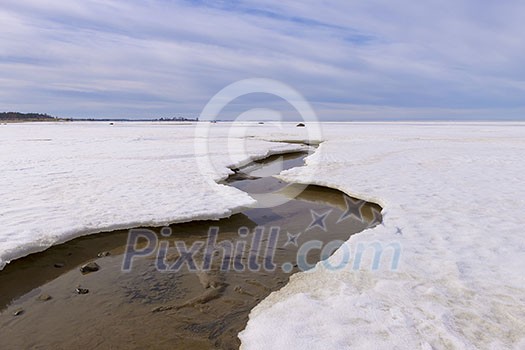 Baltic sea in early spring