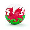 Wales soccer football ball with Welsh flag isolated on white background