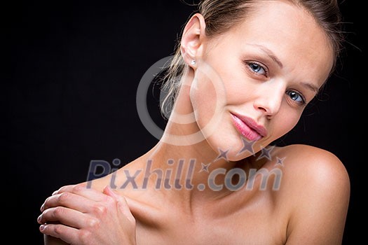 Beauty portrait of a beautiful female model (color toned image) Beauty portrait of a beautiful female model (color toned image)