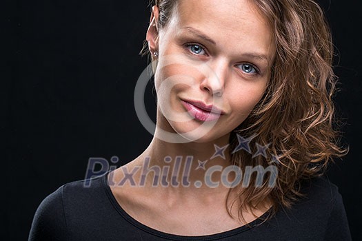 Beauty portrait of a beautiful female model (color toned image) Beauty portrait of a beautiful female model (color toned image)