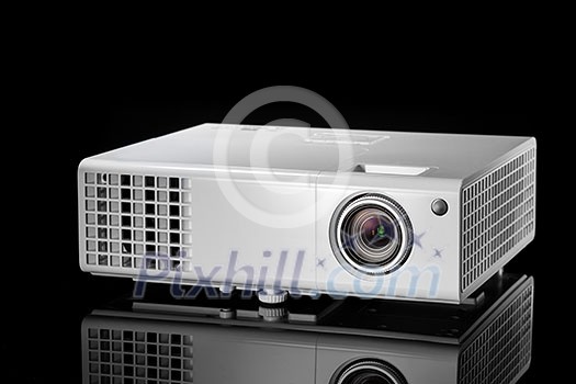 multimedia projector isolated on black background multimedia projector isolated on black background