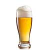 Beer in glass isolated on white background