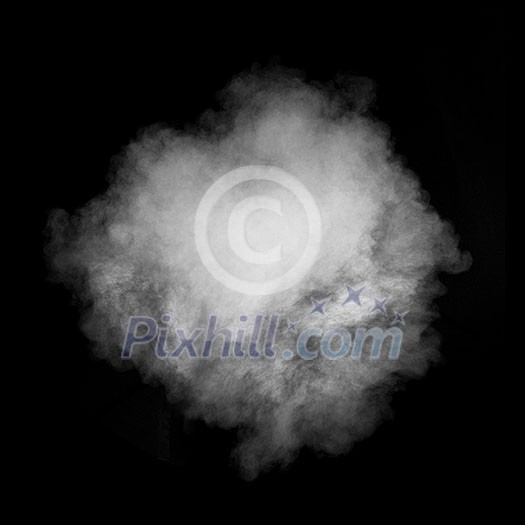 White smoke isolated on black background White smoke isolated on black background
