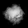 White smoke isolated on black background