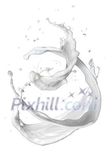 milk splash isolated on white background milk splash isolated on white background