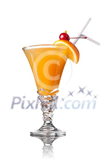 yellow cocktail isolated on white yellow cocktail isolated on white