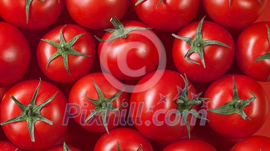 red tomatoes background. top view. Header for website