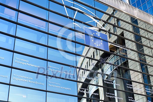 European Parliament building in Brussels, Belgium