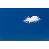 One white cloud floating in blue sky with copy space