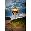 Shining light of Covehead Harbour lighthouse, Prince Edward Island, Canada