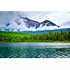 Patricia Lake and Pyramid Mountain in Jasper National Park, Canada