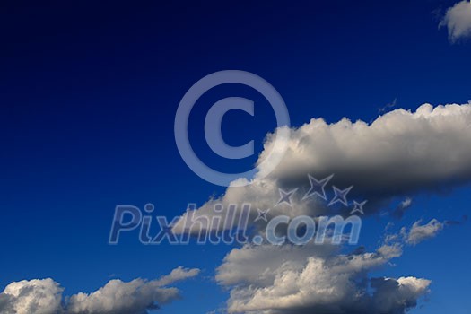 Blue sky with dramatic clouds nature background Blue sky with dramatic clouds nature background