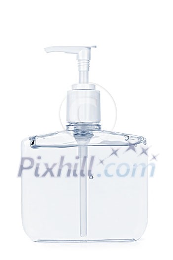 Isolated hand sanitizer soap dispenser on white background