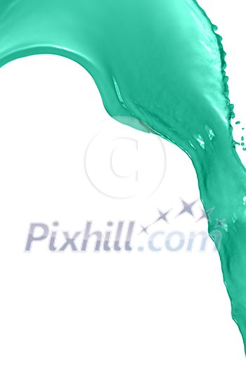 Colored splashes in abstract shape, isolated on white background Colored splashes in abstract shape, isolated on white background