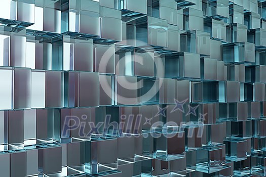 Background image of futuristic concept with silver cube elements Background image of futuristic concept with silver cube elements