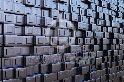 Background image of futuristic concept with silver cube elements Background image of futuristic concept with silver cube elements