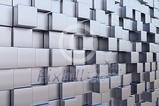 Background image of futuristic concept with silver cube elements Background image of futuristic concept with silver cube elements