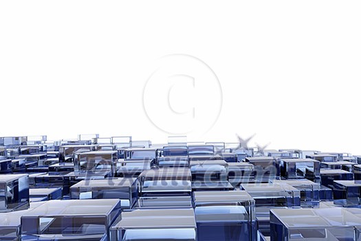 Background image of futuristic concept with silver cube elements