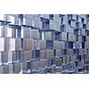 Background image of futuristic concept with silver cube elements