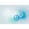Background image with color gear mechanism on white background
