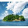 Small rocky island in Georgian Bay near Parry Sound, Ontario, Canada.