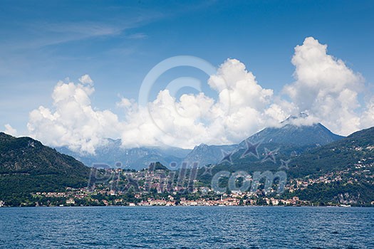 View of beautiful italian village on Como lake View of beautiful italian village on Como lake
