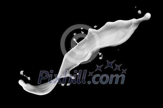 milk splash isolated on black background milk splash isolated on black background