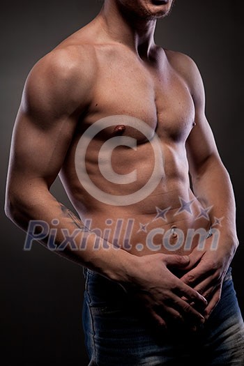 Muscular naked man Muscular naked man