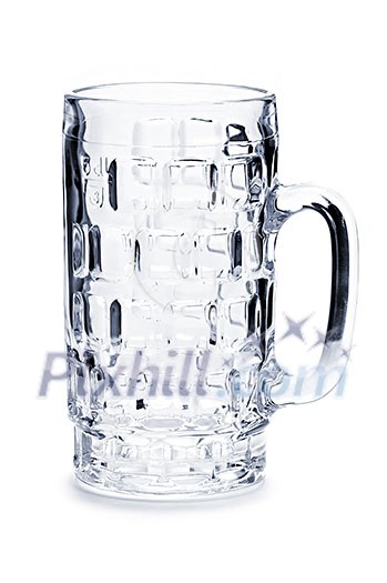 Empty beer glass isolated on white background Empty beer glass isolated on white background