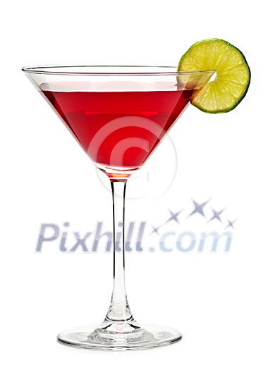 Cosmopolitan cocktail drink isolated on white background Cosmopolitan cocktail drink isolated on white background