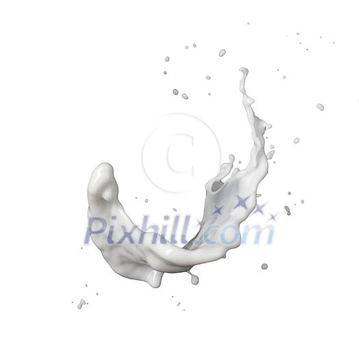 milk splash isolated on white milk splash isolated on white