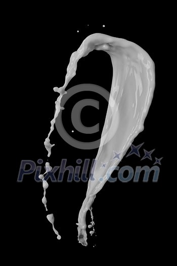 milk splash isolated on black background milk splash isolated on black background